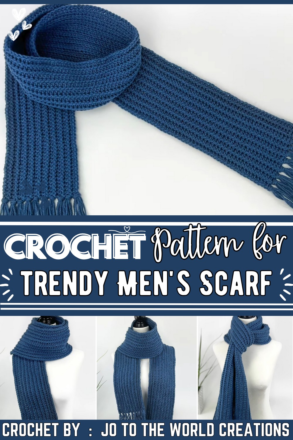Easy Men's Scarf Crochet Pattern