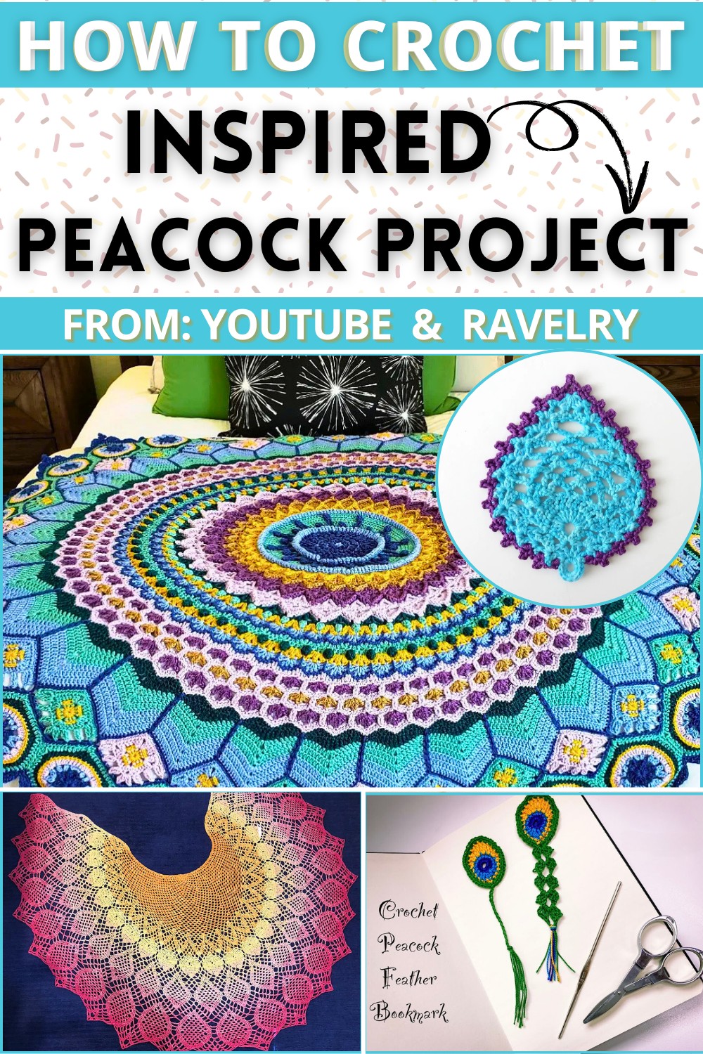Easy Peacock-Inspired Project Free Crochet Patterns