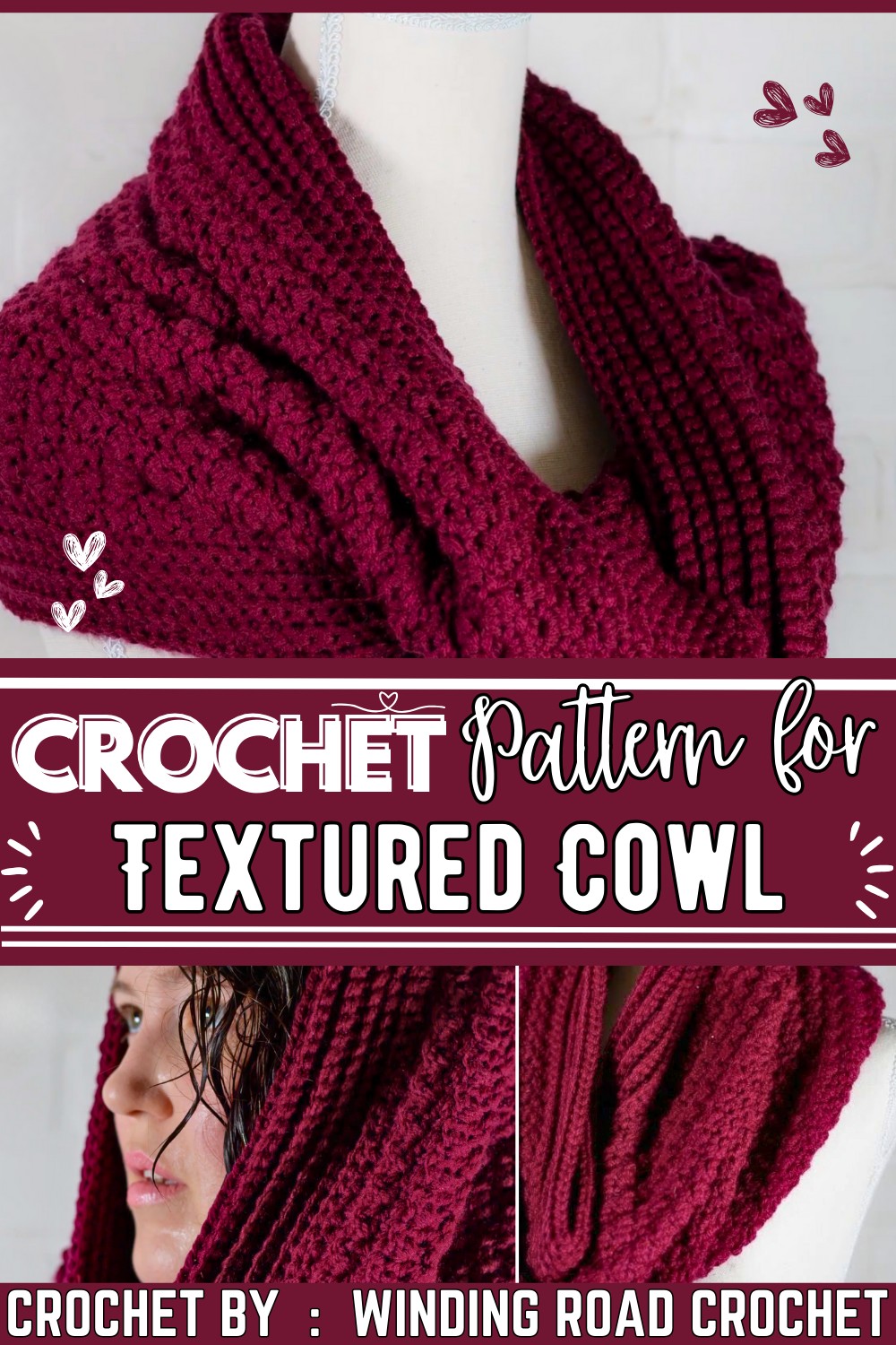 Easy Textured Crochet Cowl