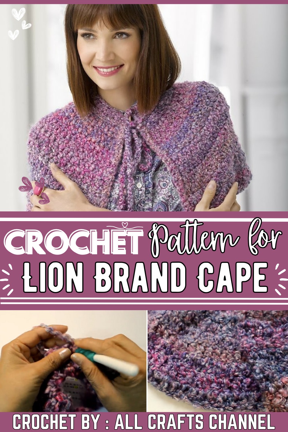 Easy to Crochet Cape (Lion Brand pattern) Part One