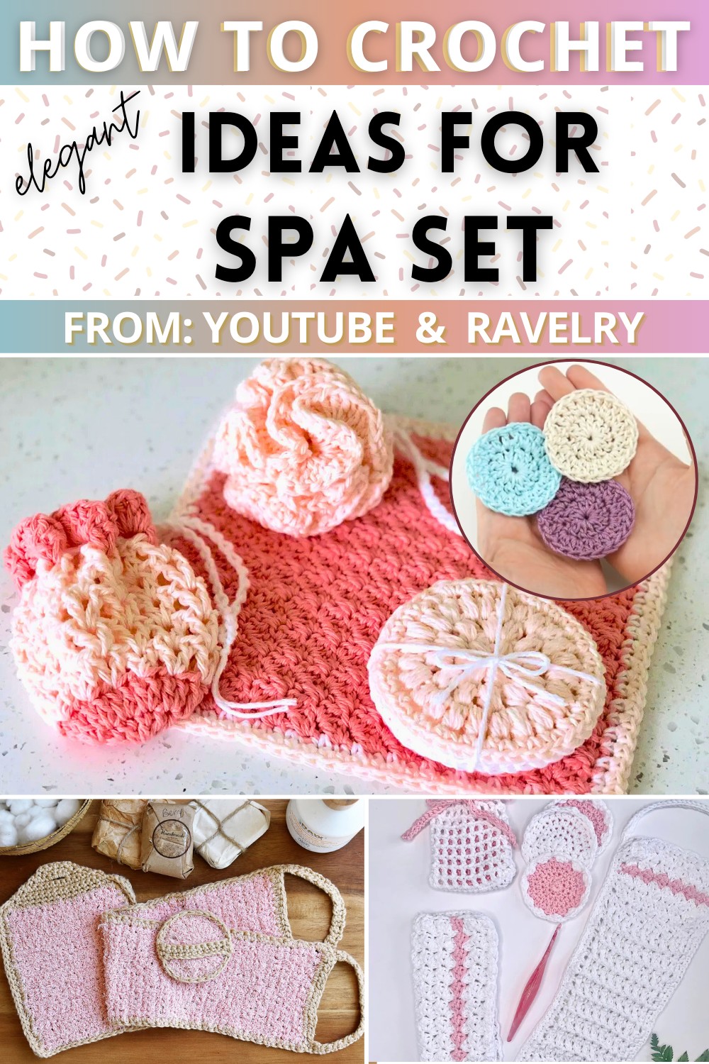 Elegant Spa Set Free Crochet Patterns