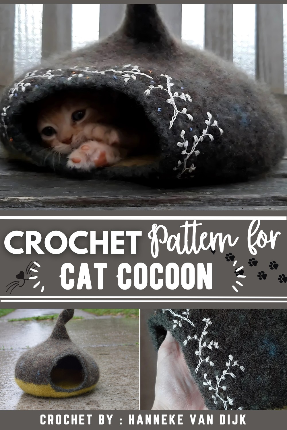Fairy House Cat Cocoon Basket