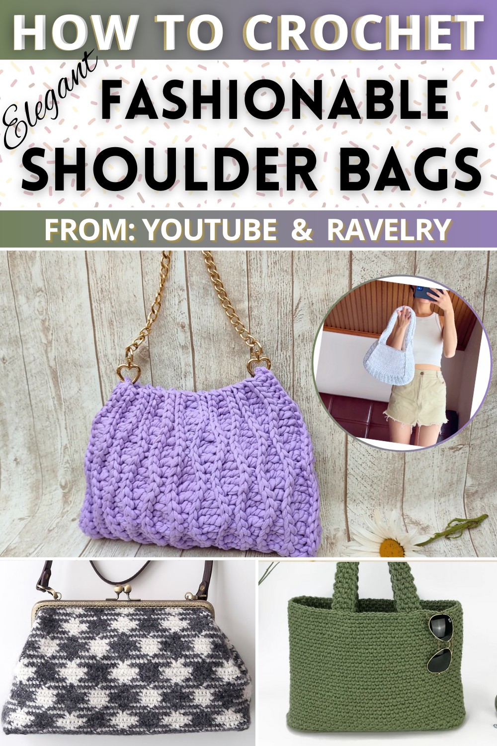 Fashionable Shoulder Bags Free Crochet Patterns