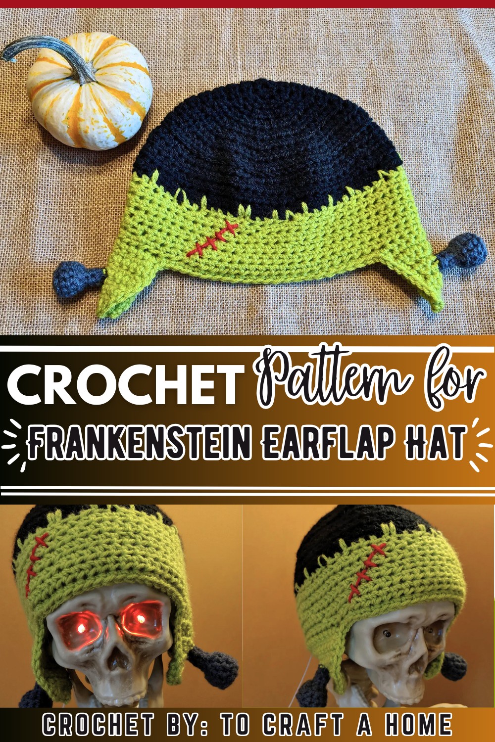 Frankenstein Earflap Hat
