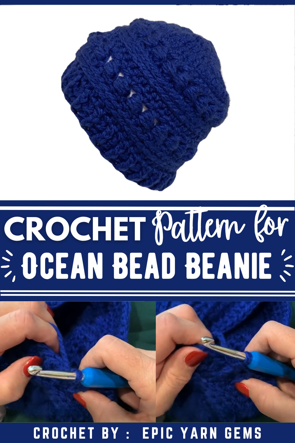 Free Ocean Bead Beanie Pattern By Epic Yarn Gems