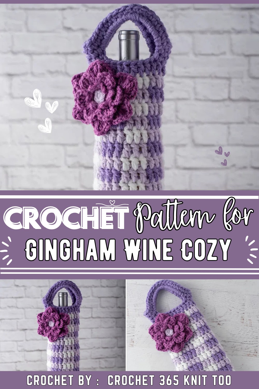 Gingham Wine Cozy