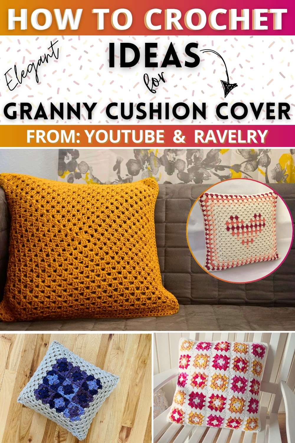 Granny Cushion Cover Free Crochet Patterns