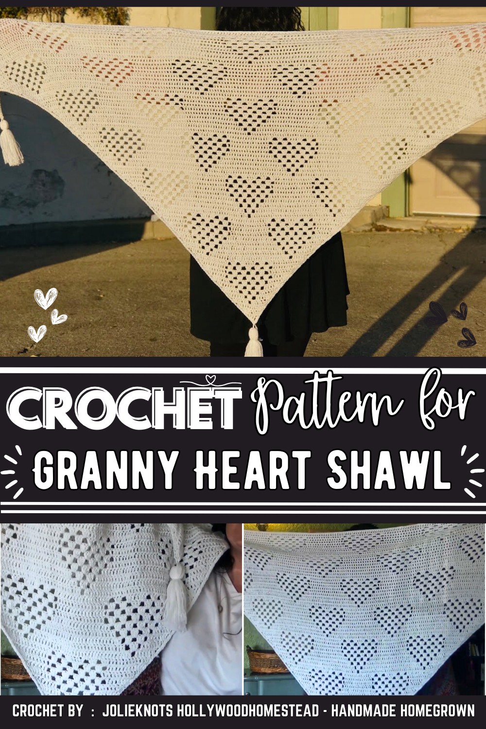 Granny Heart Shawl Crochet Tutorial
