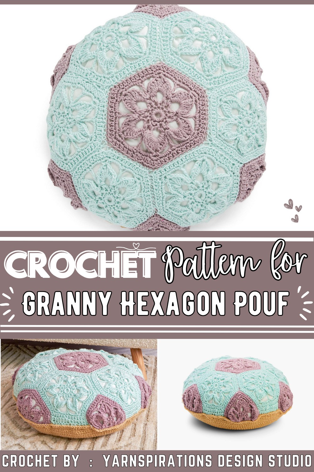 Granny Hexagon Pouf