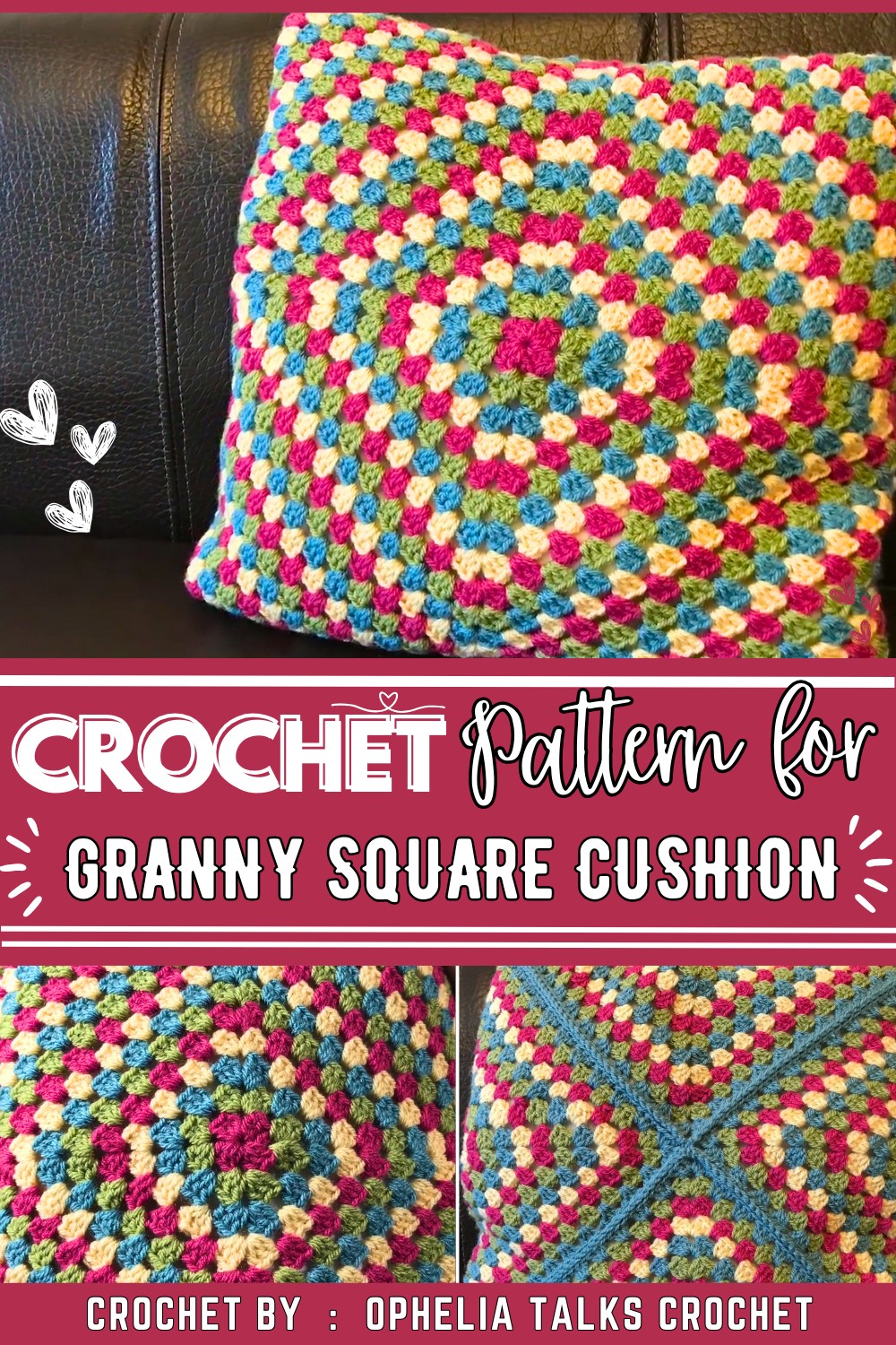 Granny Square Cushion Cover 2