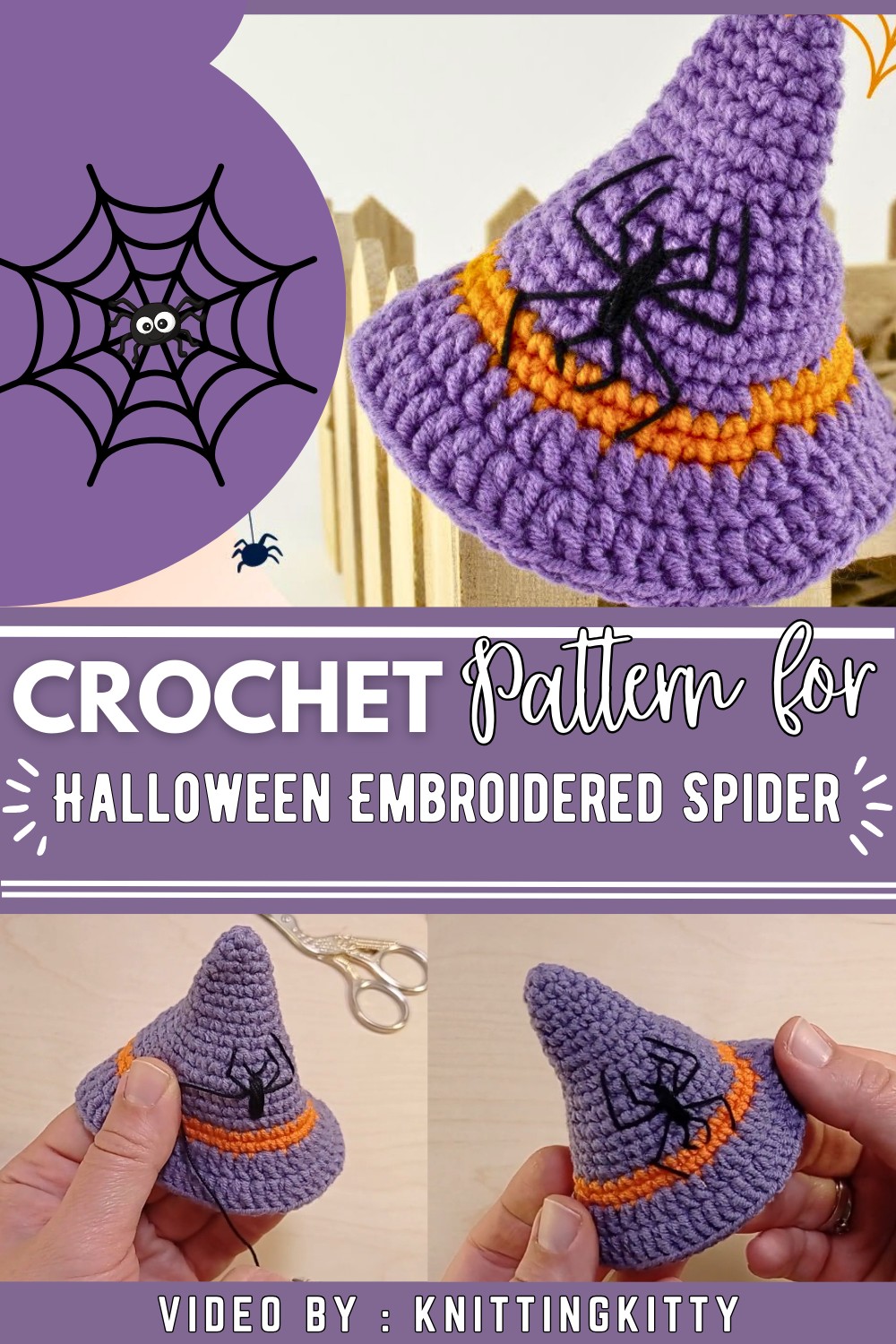 Halloween Embroidered Spider