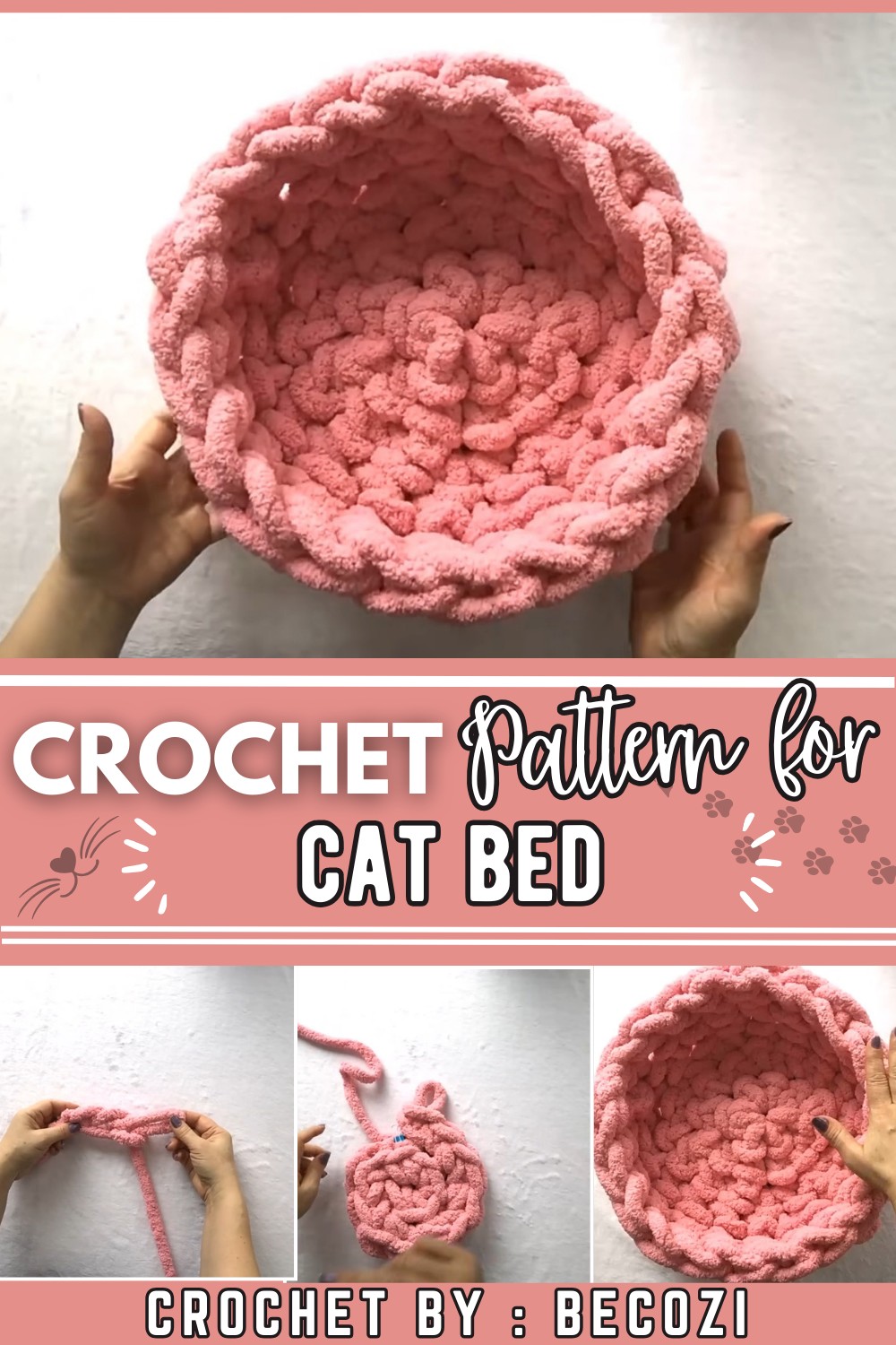 Hand Crochet A Cat Bed In 15 Minutes