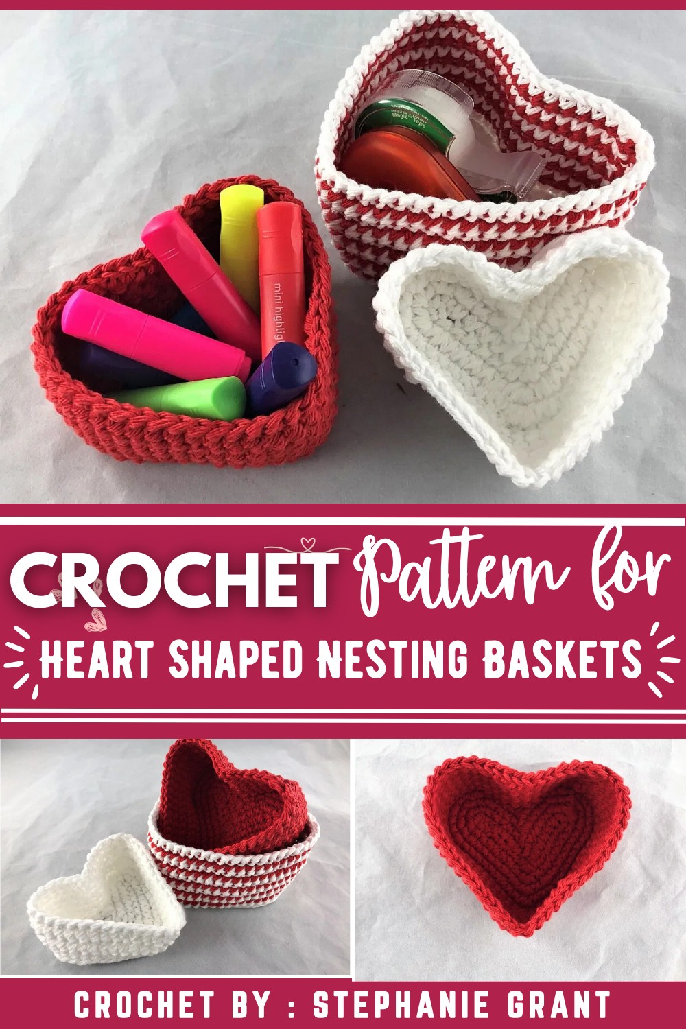 Heart Shaped Nesting Baskets