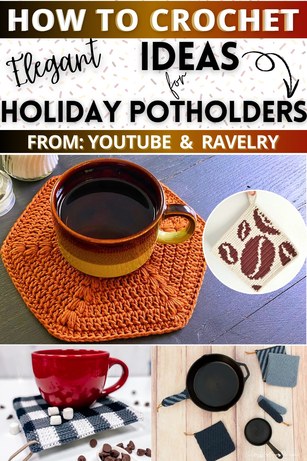 Holiday Potholders Free Crochet Patterns