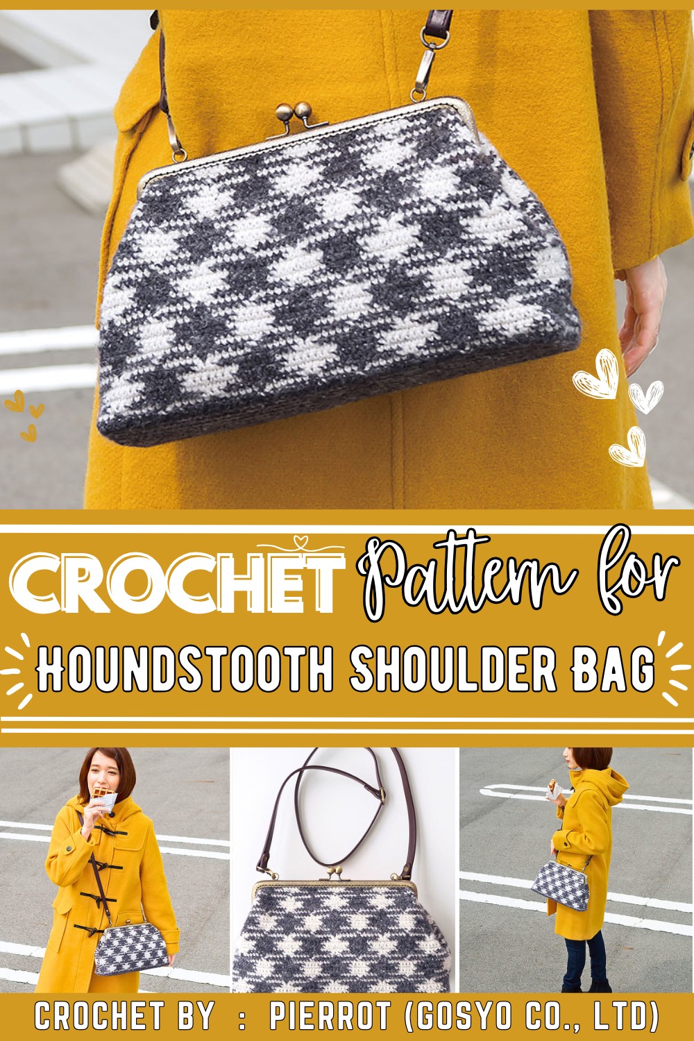 Houndstooth Shoulder Bag