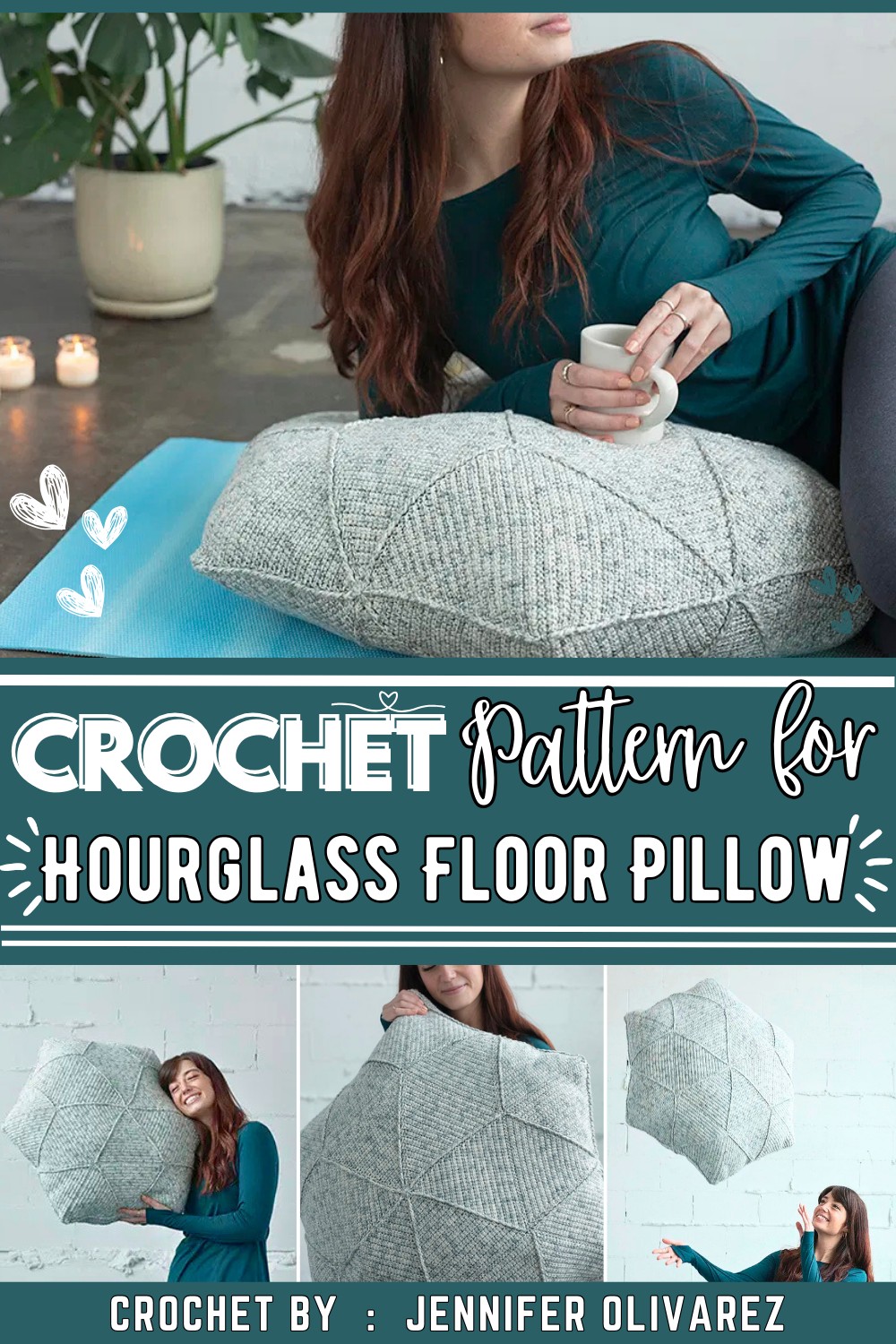 Hourglass Floor Pillow