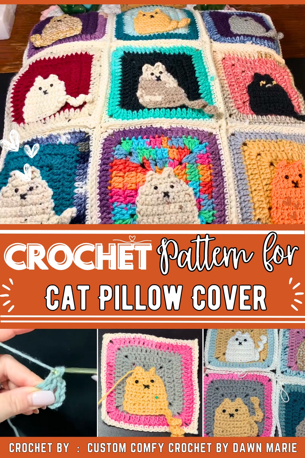 How To Crochet A Cat Pillow Cover