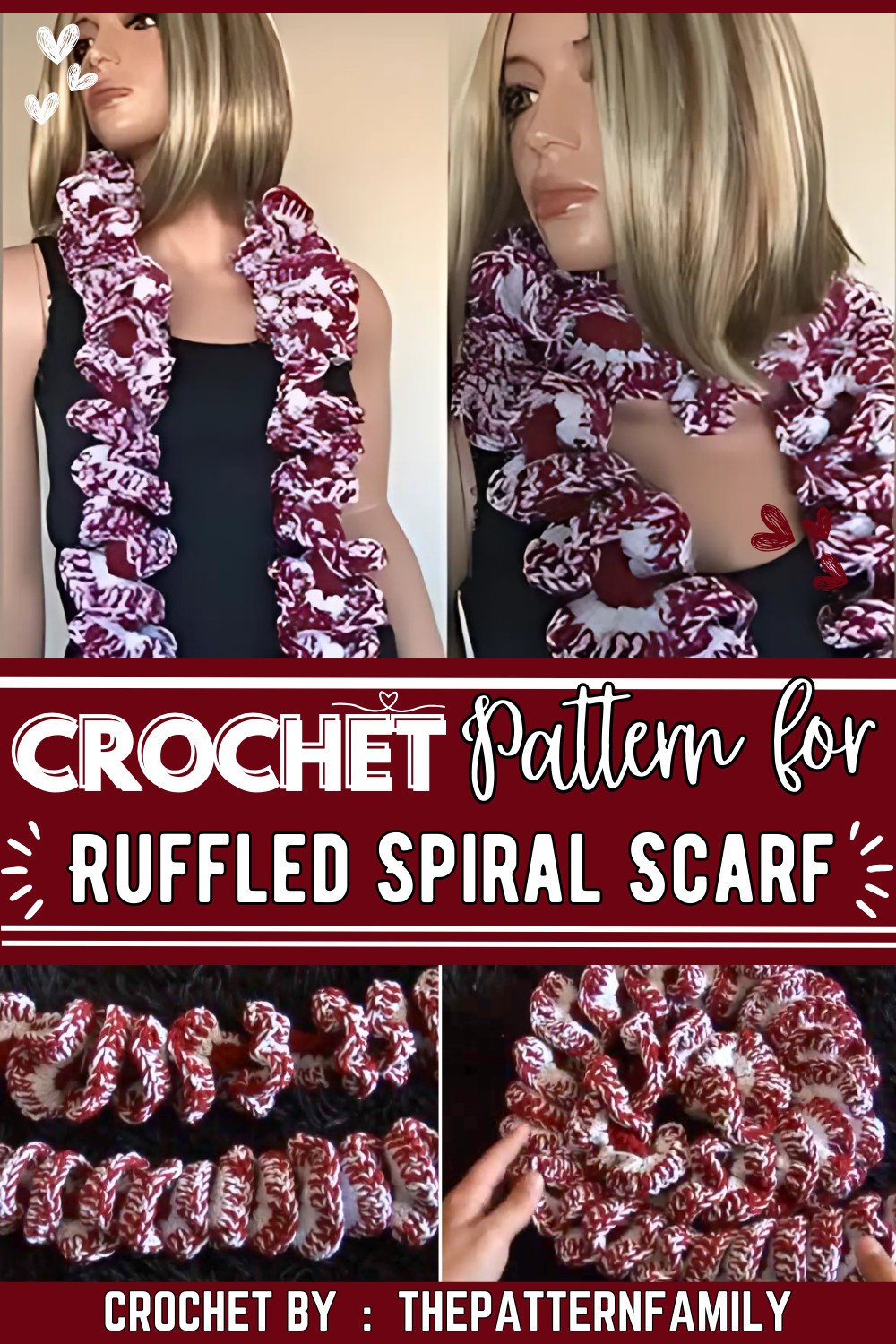 How To Crochet A Ruffled Spiral Scarf Pattern