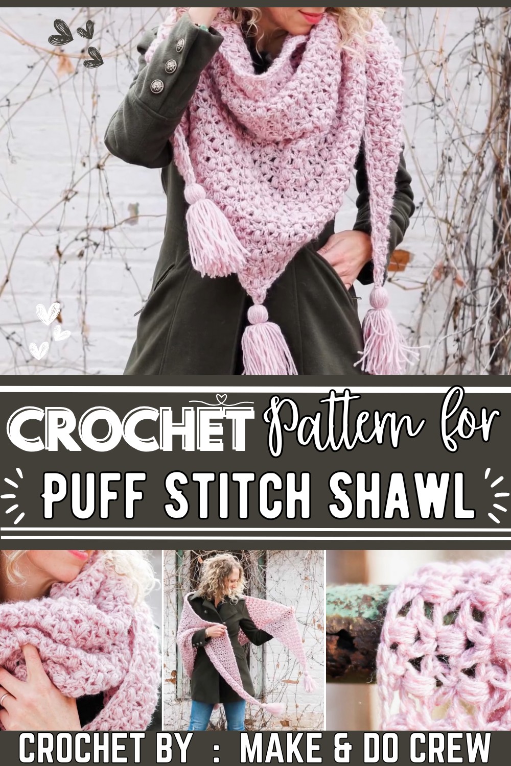 How To Crochet An Easy Puff Stitch Shawl
