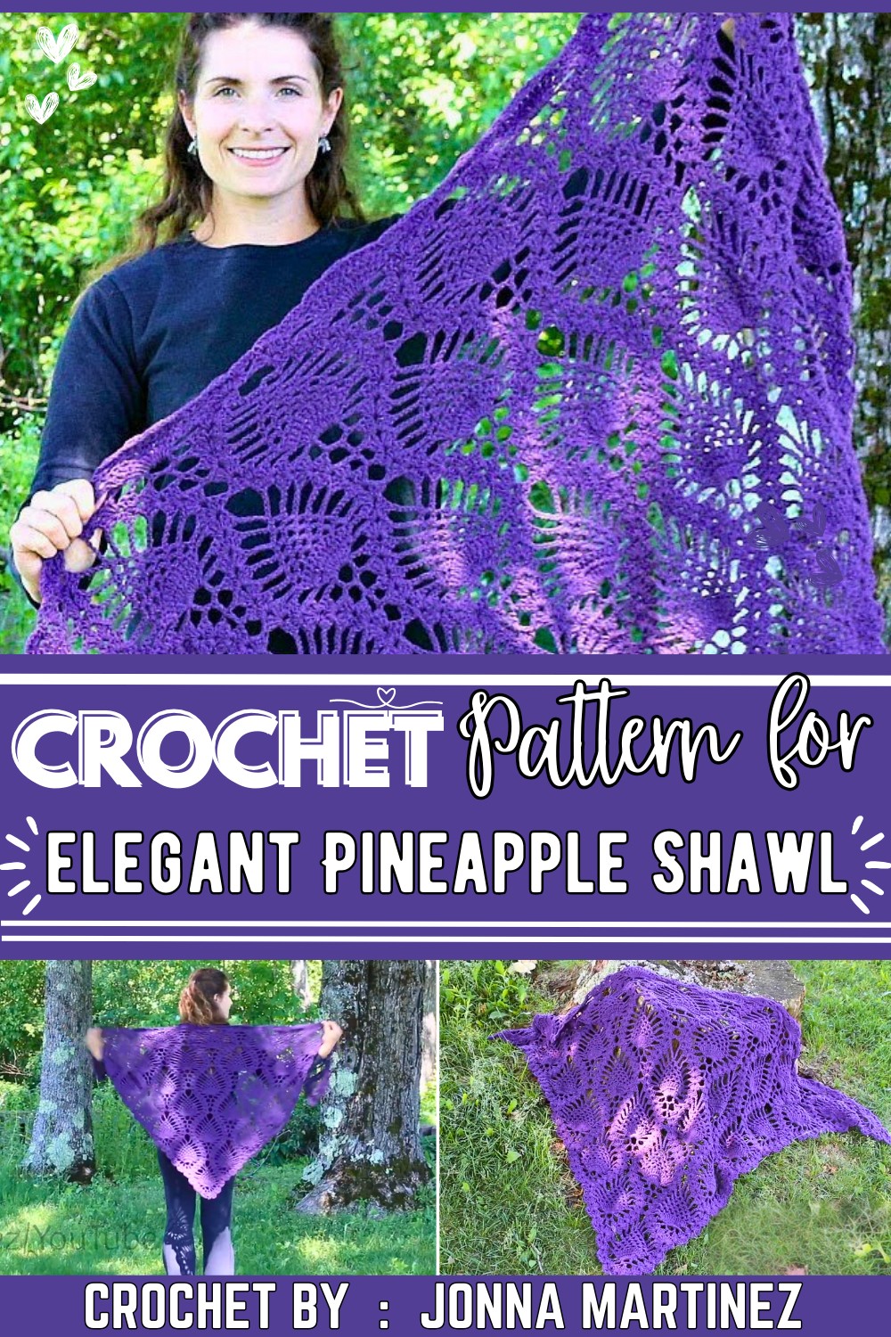 How To Crochet Easy Pineapple Shawl Part
