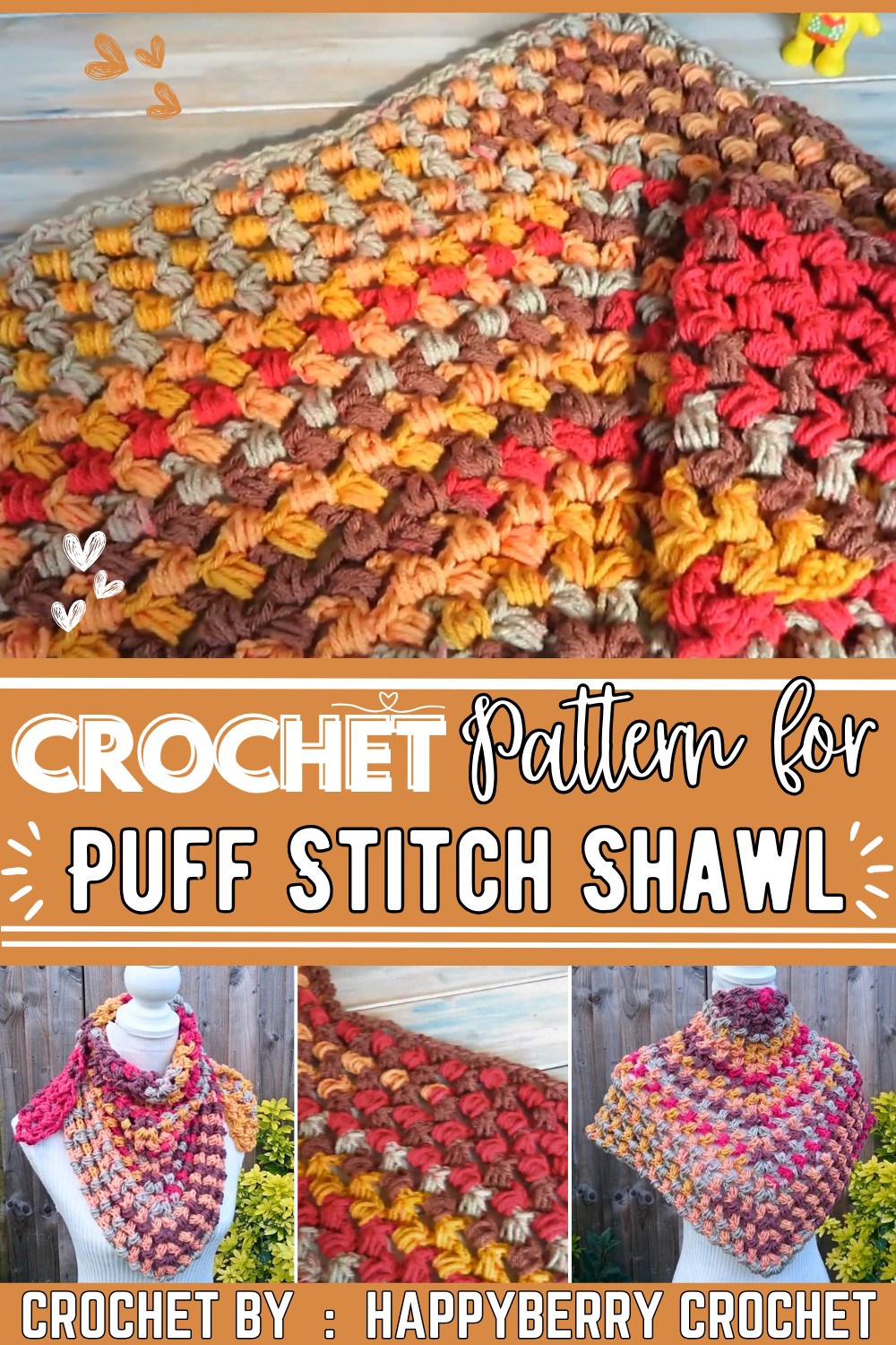 How To Crochet My Puff Stitch Shawl