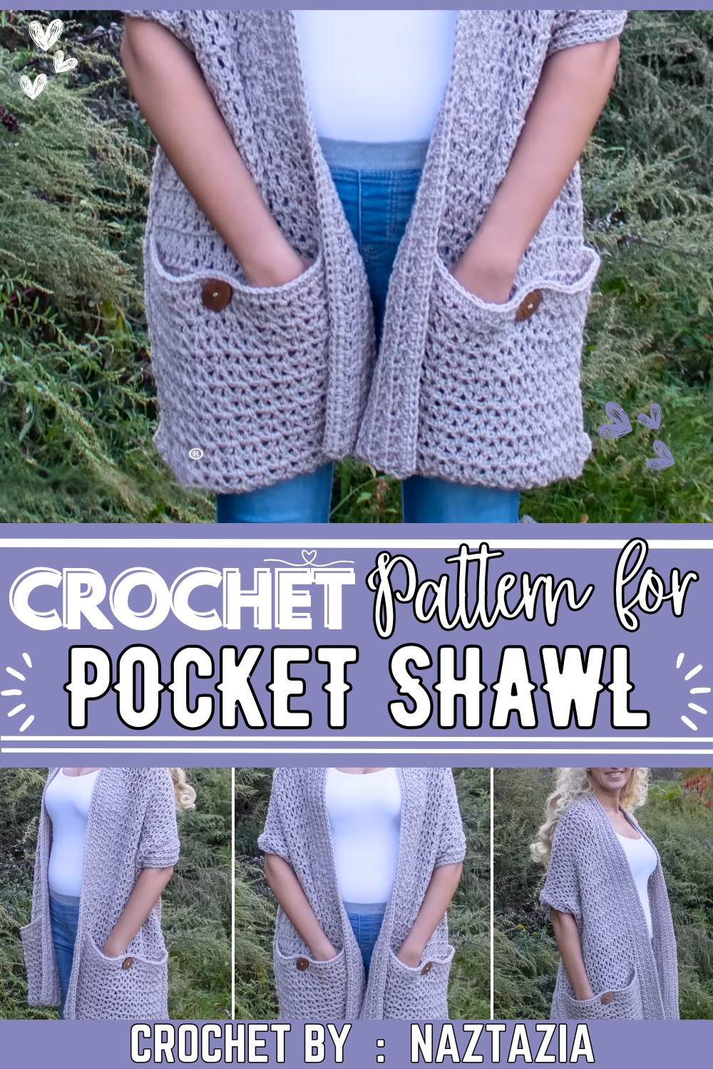 How To Crochet Pocket Shawl