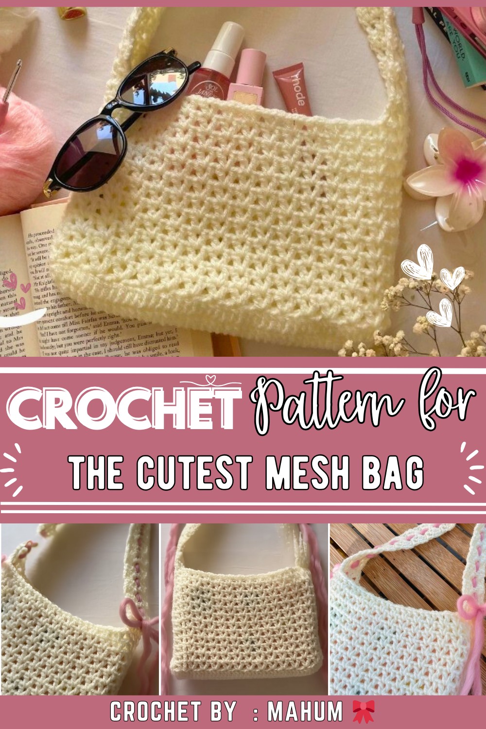 How To Crochet The Cutest Mesh Bag