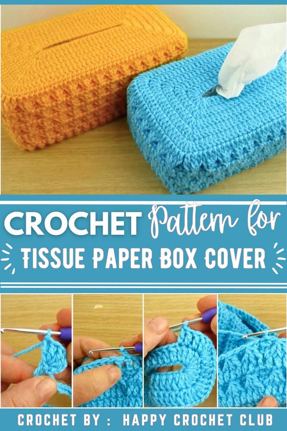 How To Crochet Tissue Paper Box Cover 