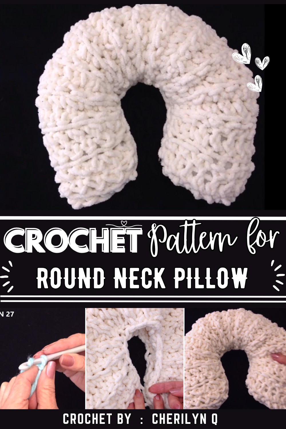 How to CROCHET A ROUND NECK PILLOW