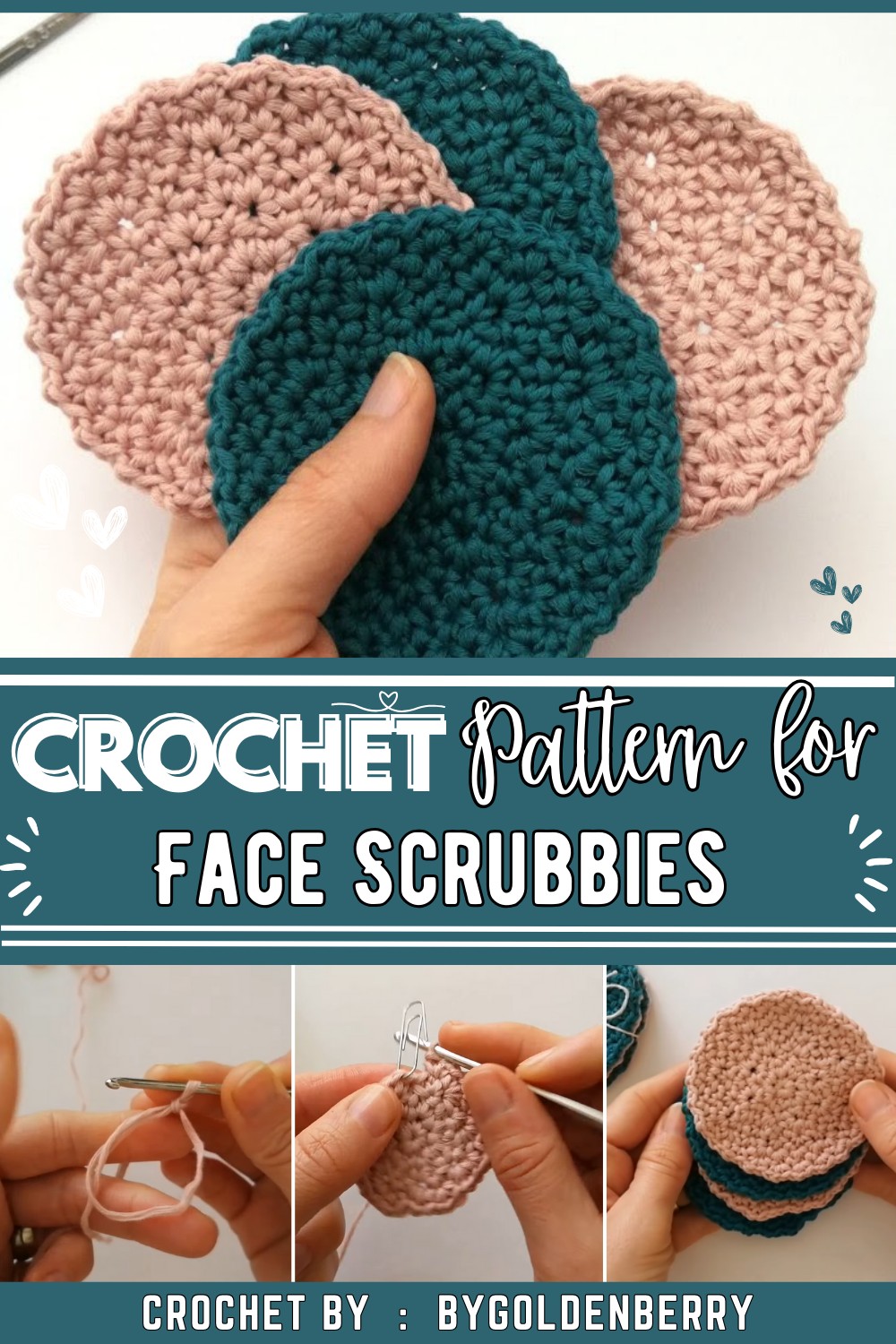How to Crochet Face Scrubbies Like Standard Cotton Facial Rounds