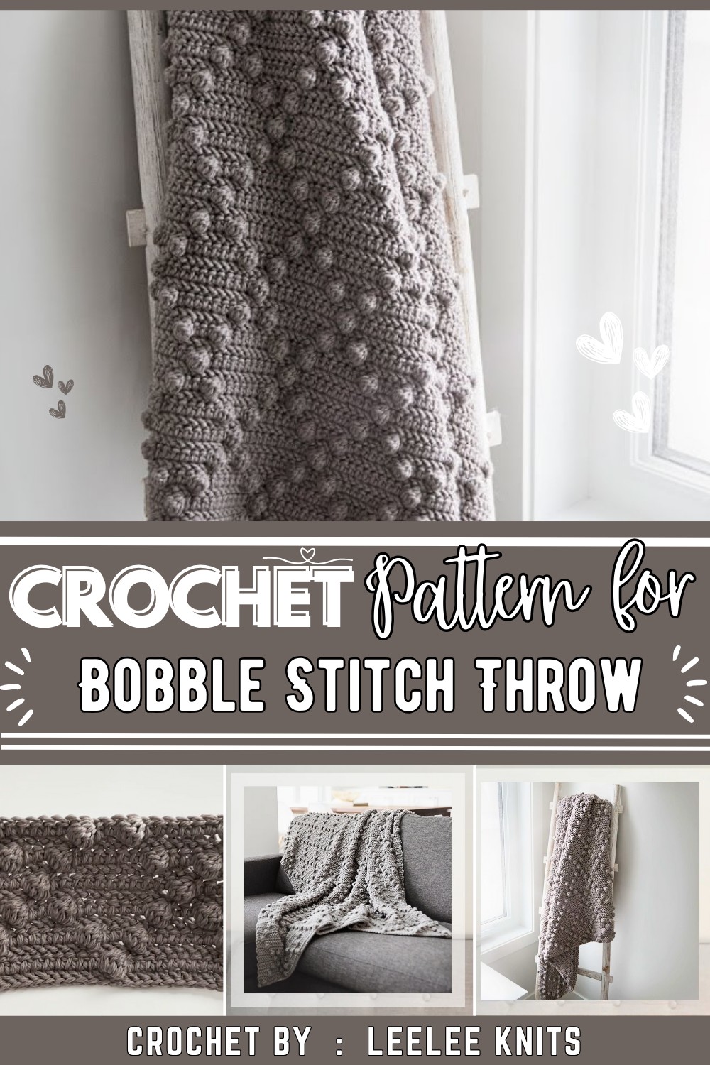 How to Crochet a Bobble Stitch Throw Blanket