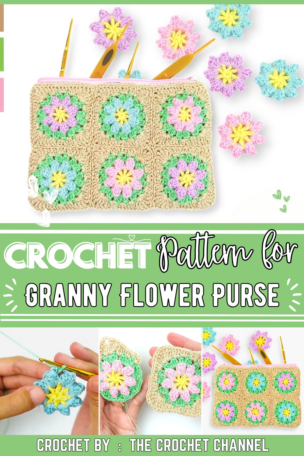 How to Crochet a Flower Purse