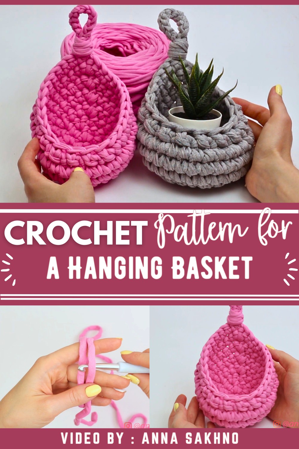 How to Crochet a Hanging Basket