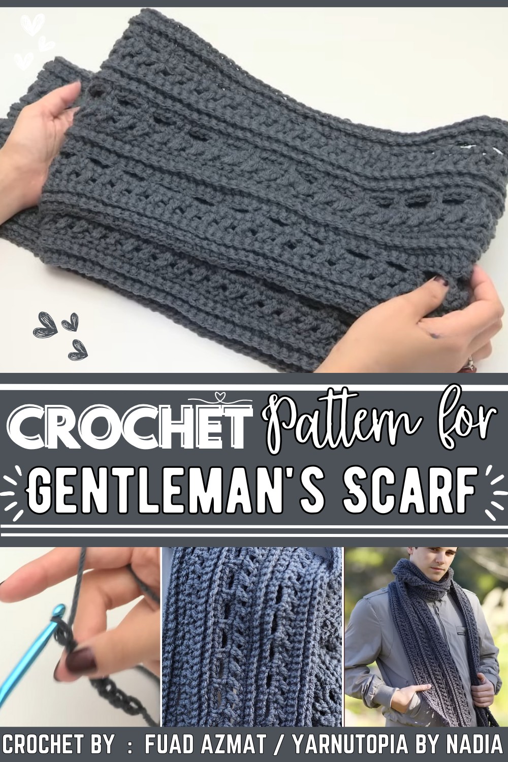 How to Crochet the Gentleman's Scarf
