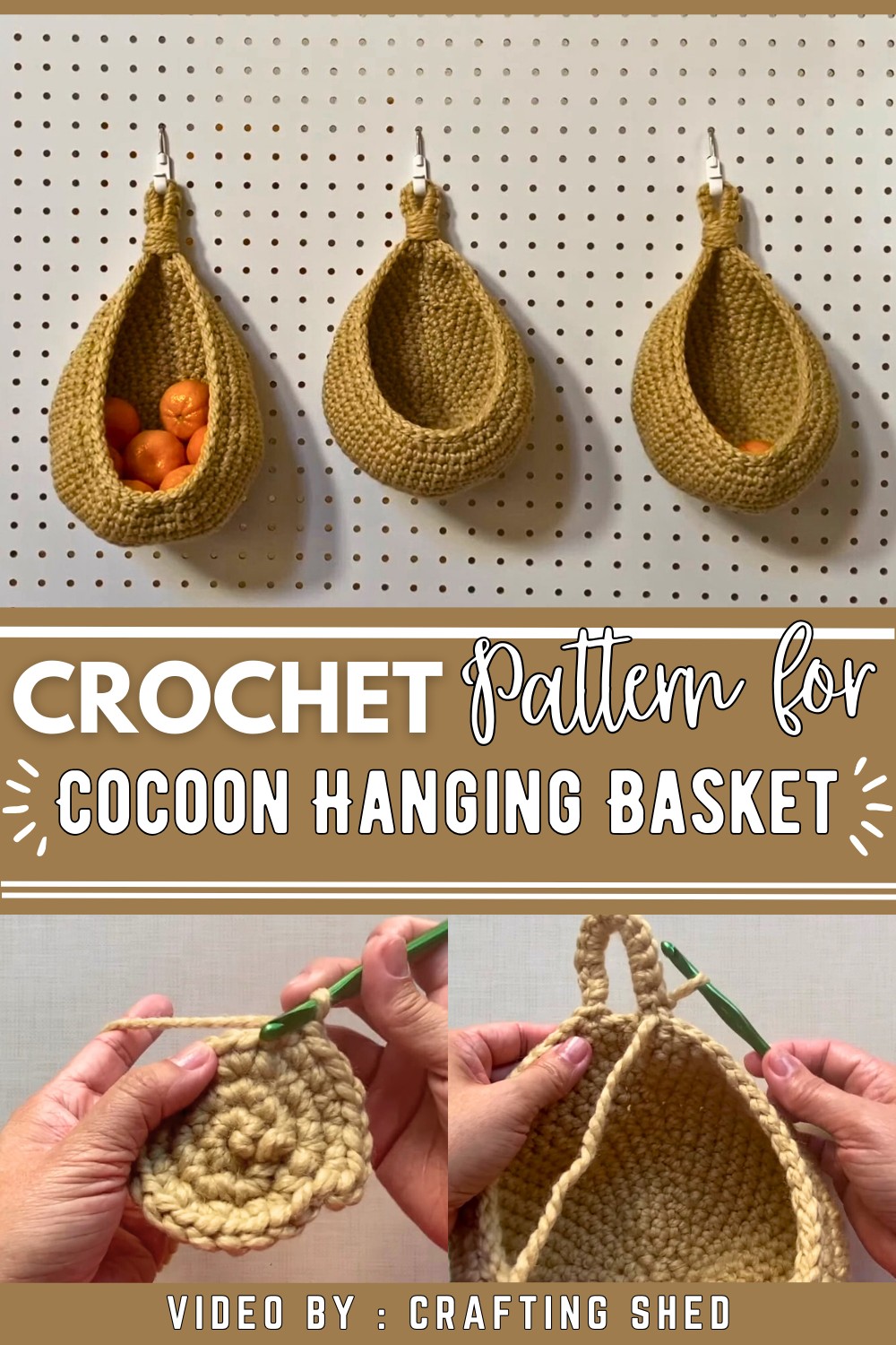 How to crochet Cocoon Hanging Basket