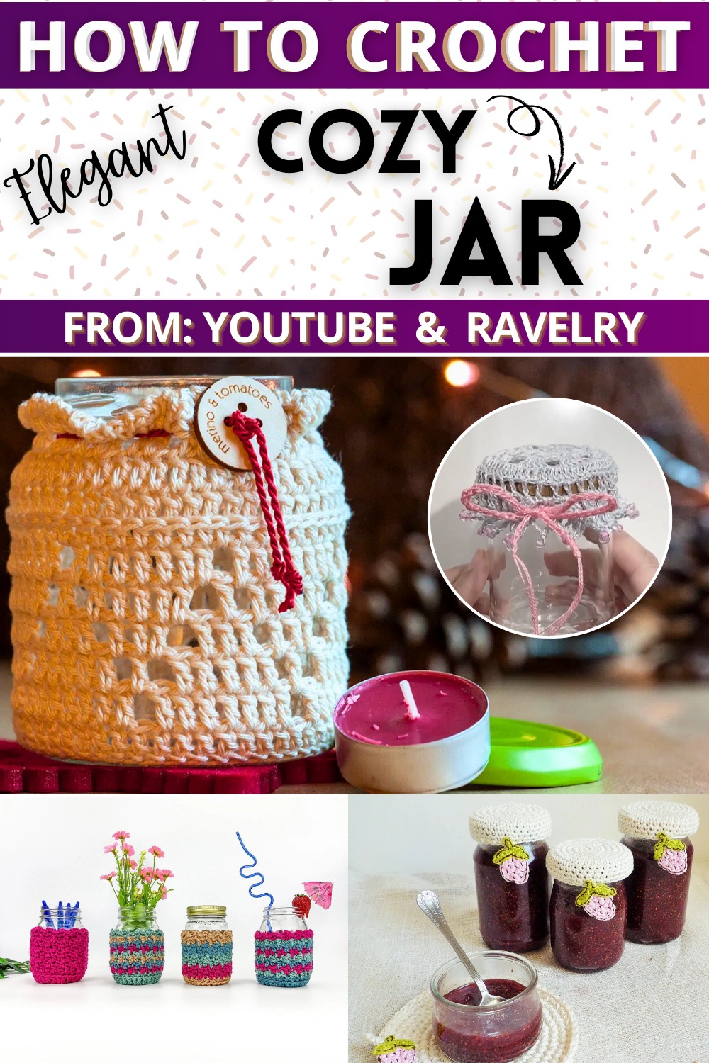 Jar Cozy Free Crochet Patterns