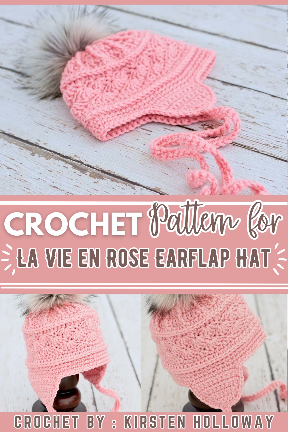 La Vie en Rose Earflap Hat