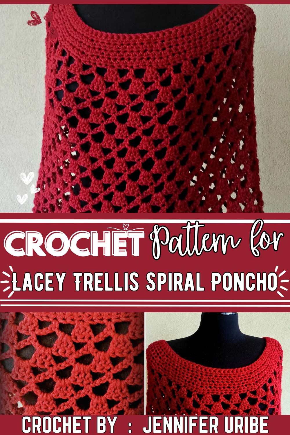 Lacey Trellis Spiral Poncho