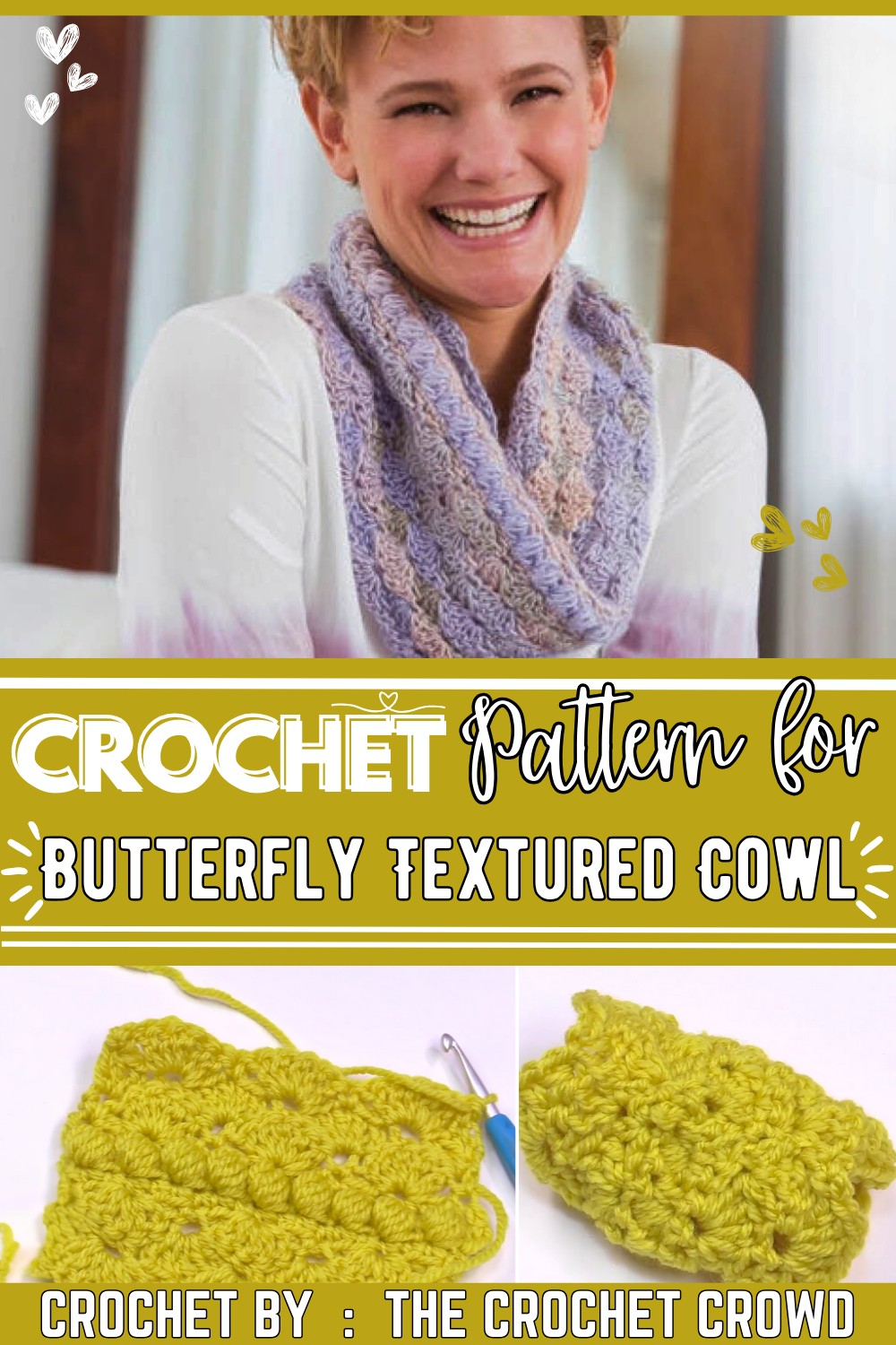 Le Papillon Butterfly Textured Cowl