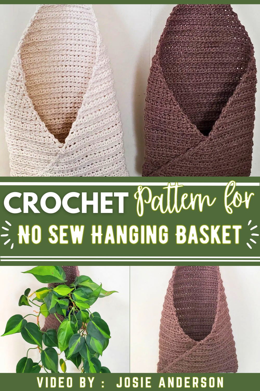 No Sew Hanging Basket
