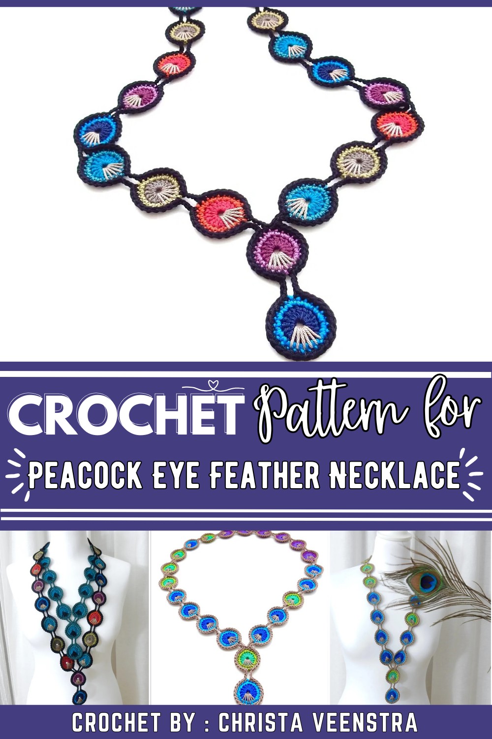 Peacock Eye Feather Necklace