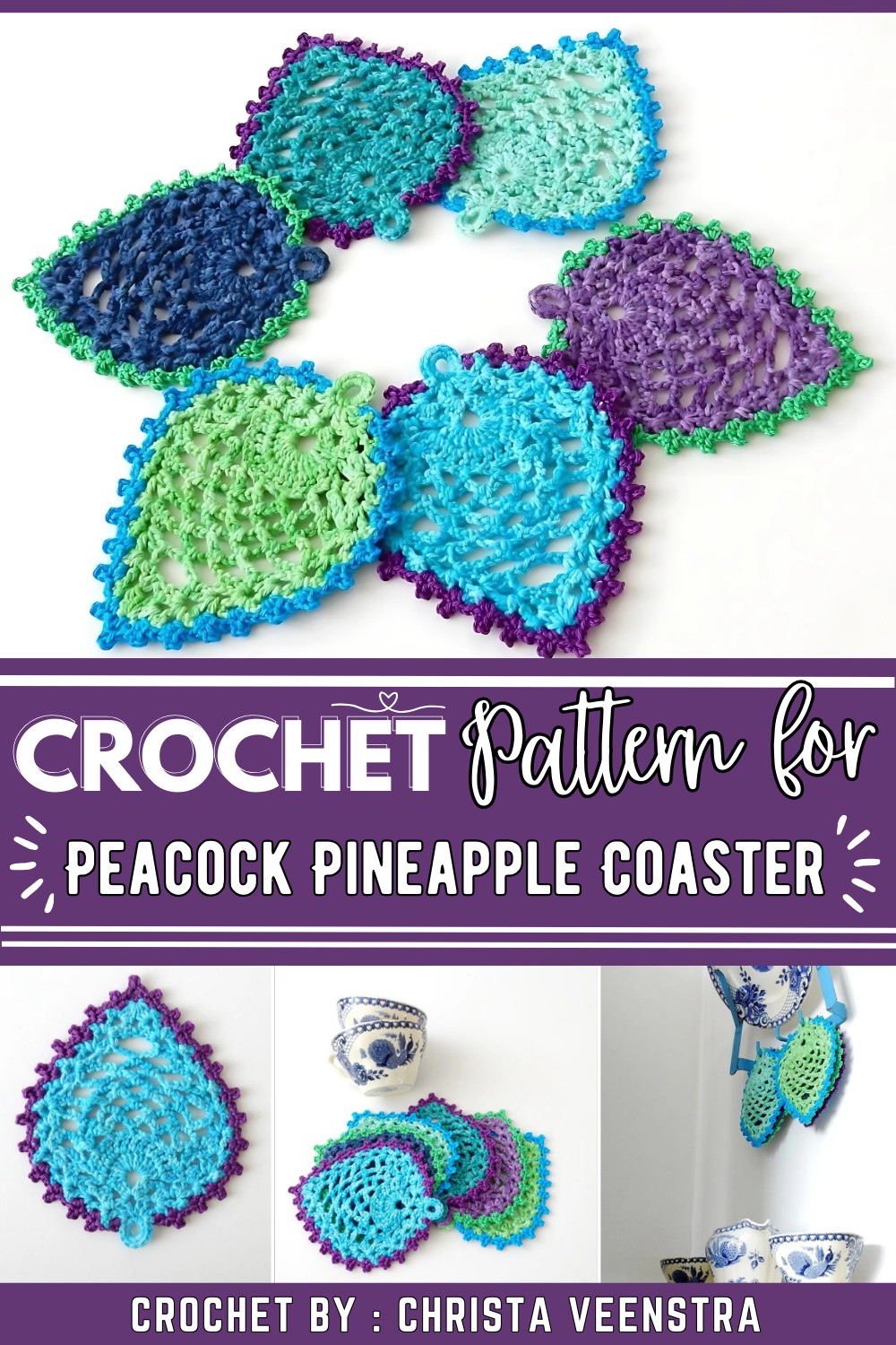 Peacock Pineapple Coaster