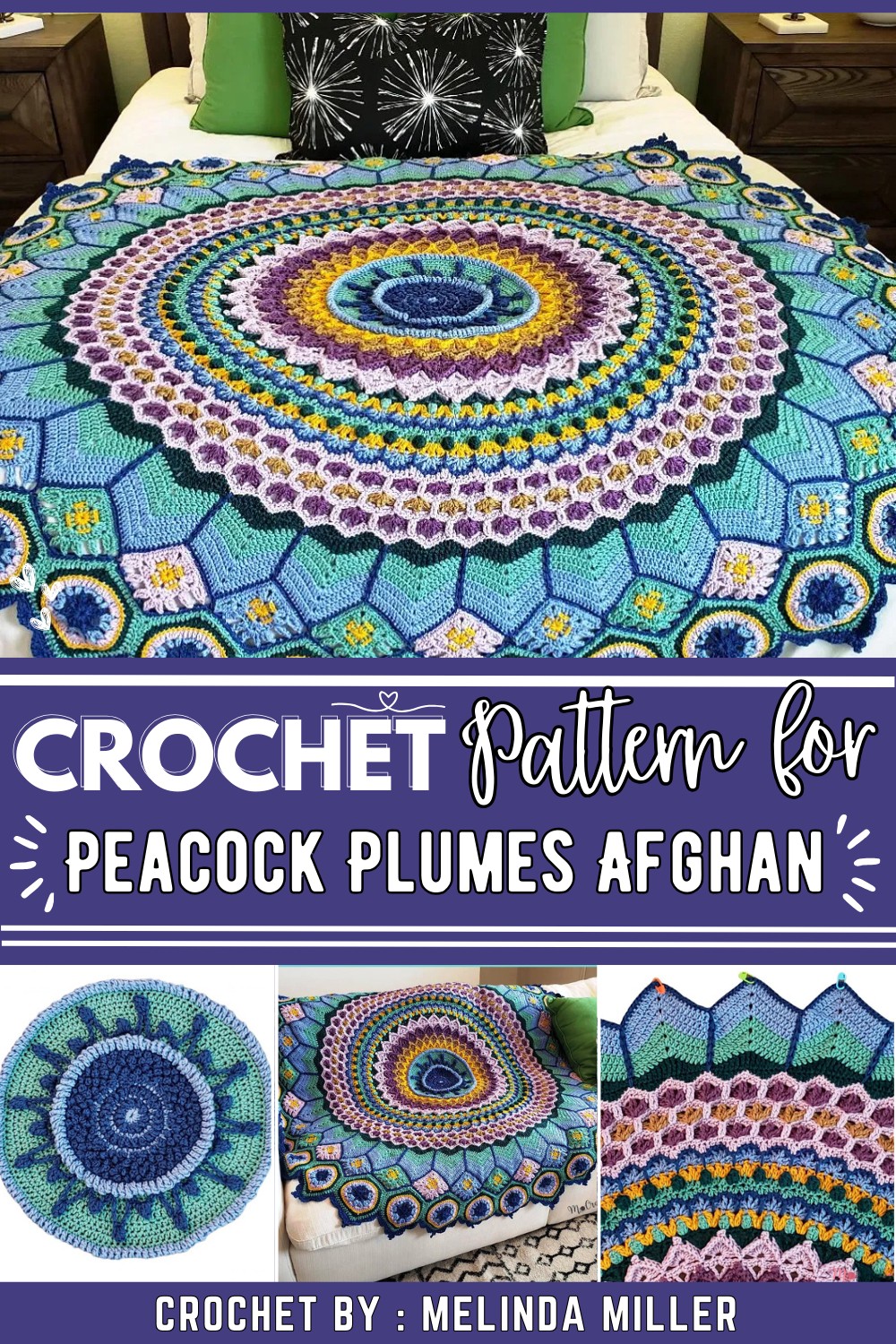 Peacock Plumes Afghan