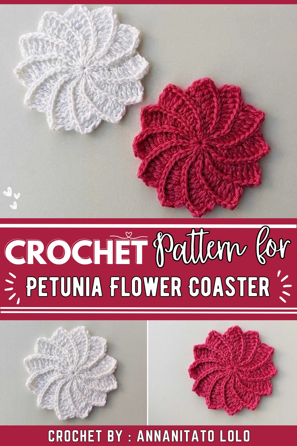 Petunia Flower Coaster