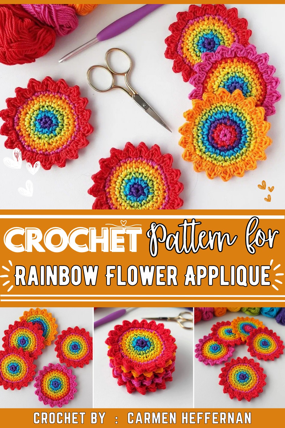 Rainbow Flower Applique