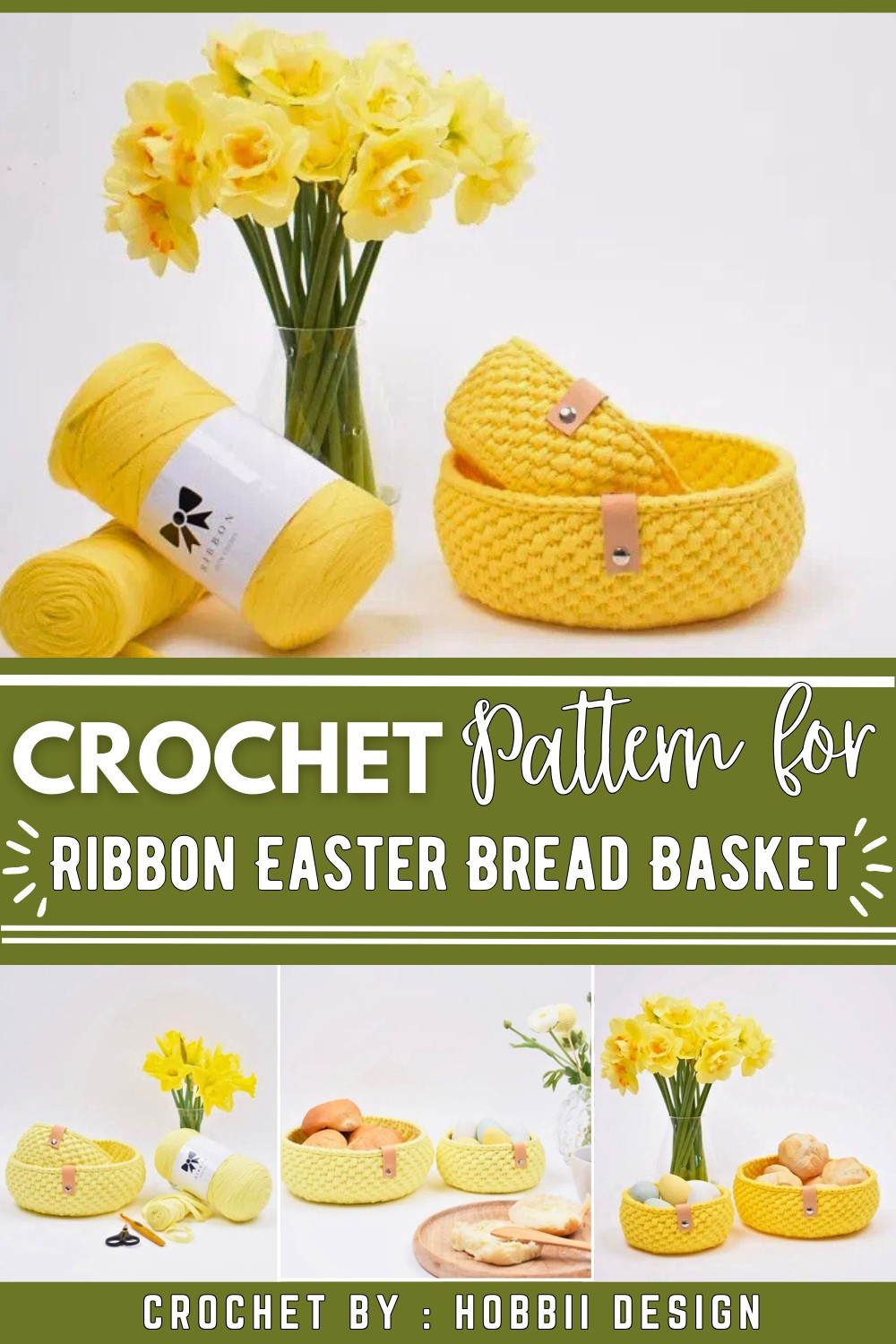 Ribbon Easter Bread Basket