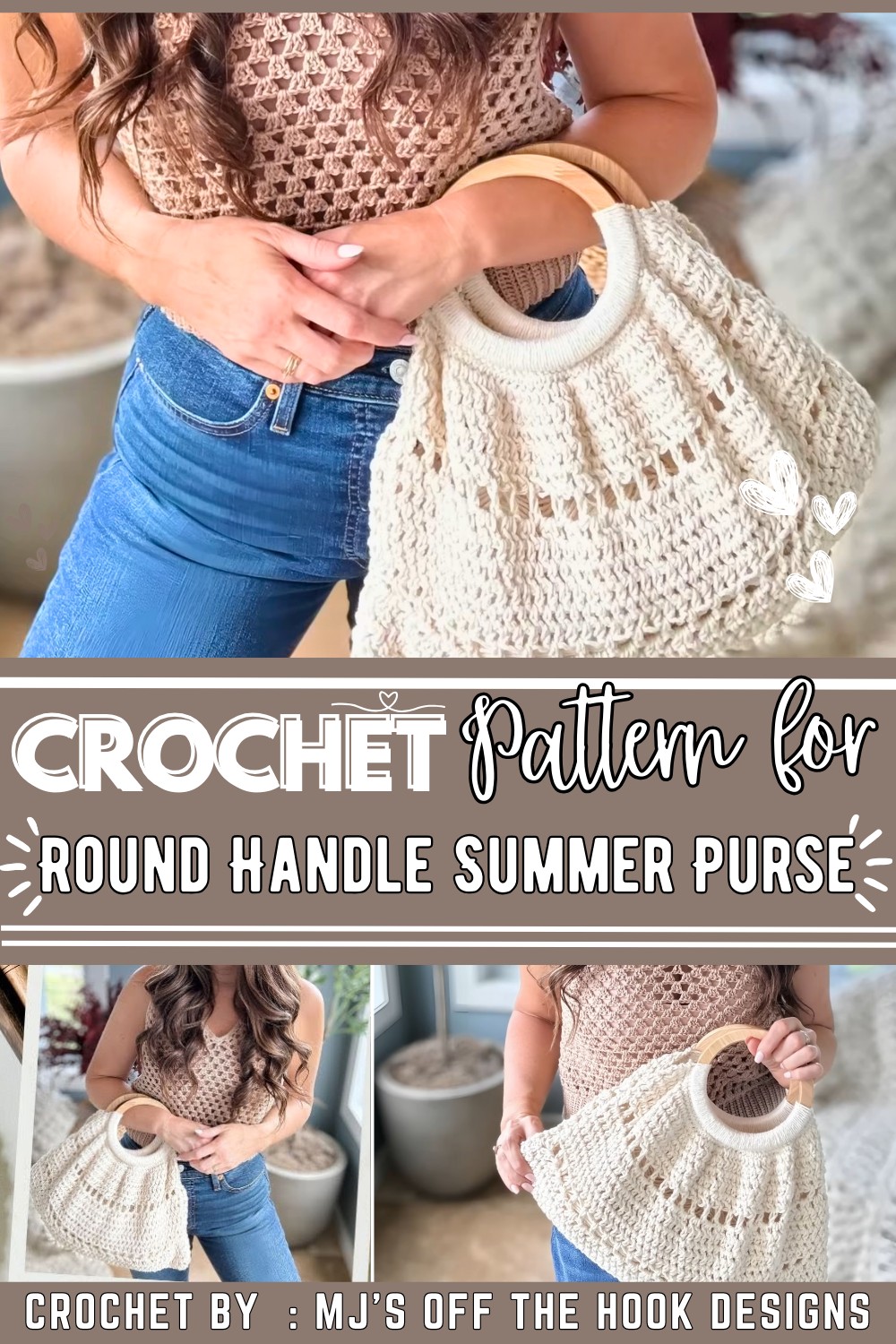 Round Handle Summer Purse Free Crochet Pattern