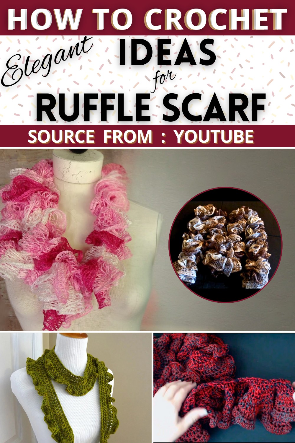 Ruffle Scarf Free Crochet Patterns
