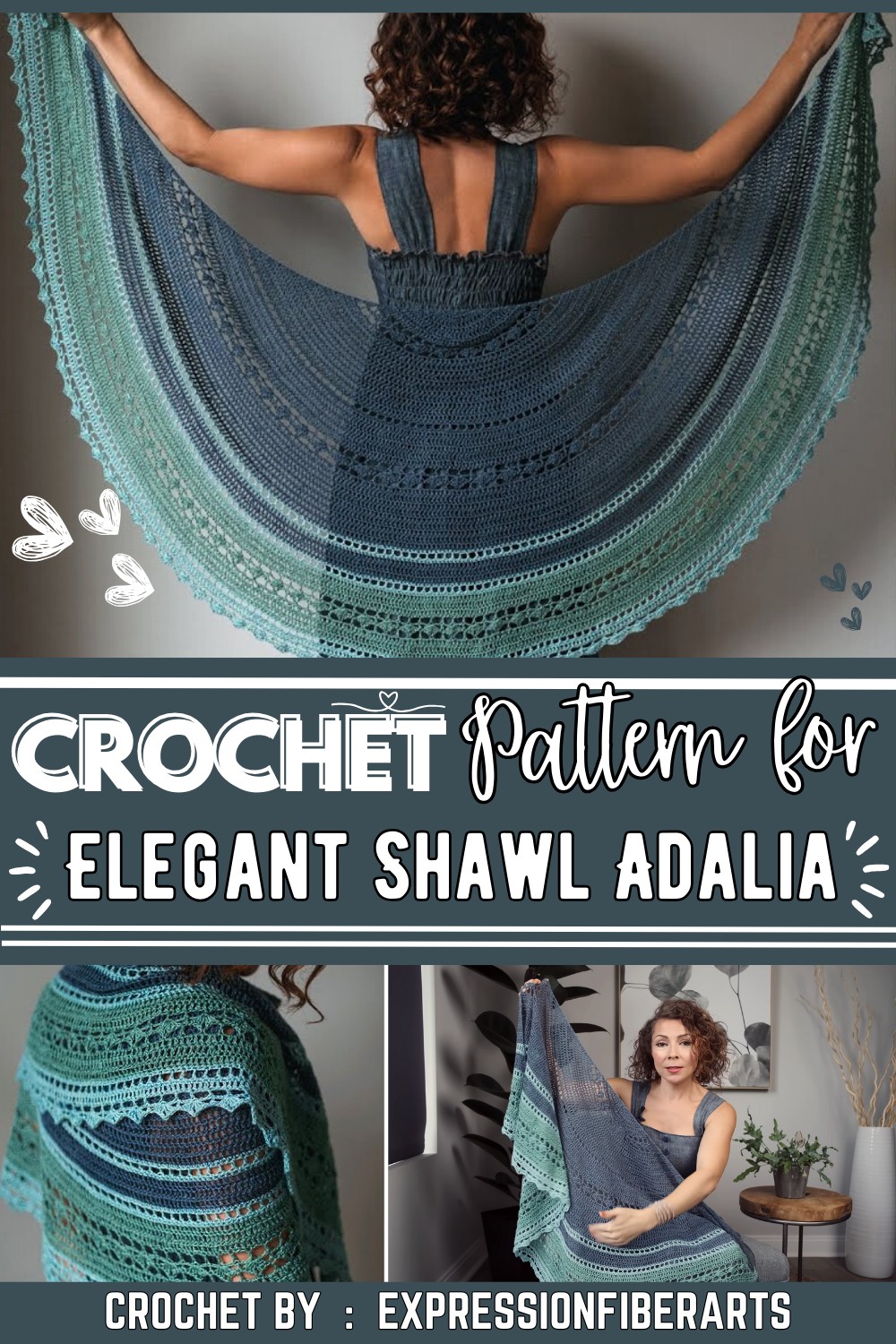 Simple And Elegant Crochet Shawl Pattern Adalia