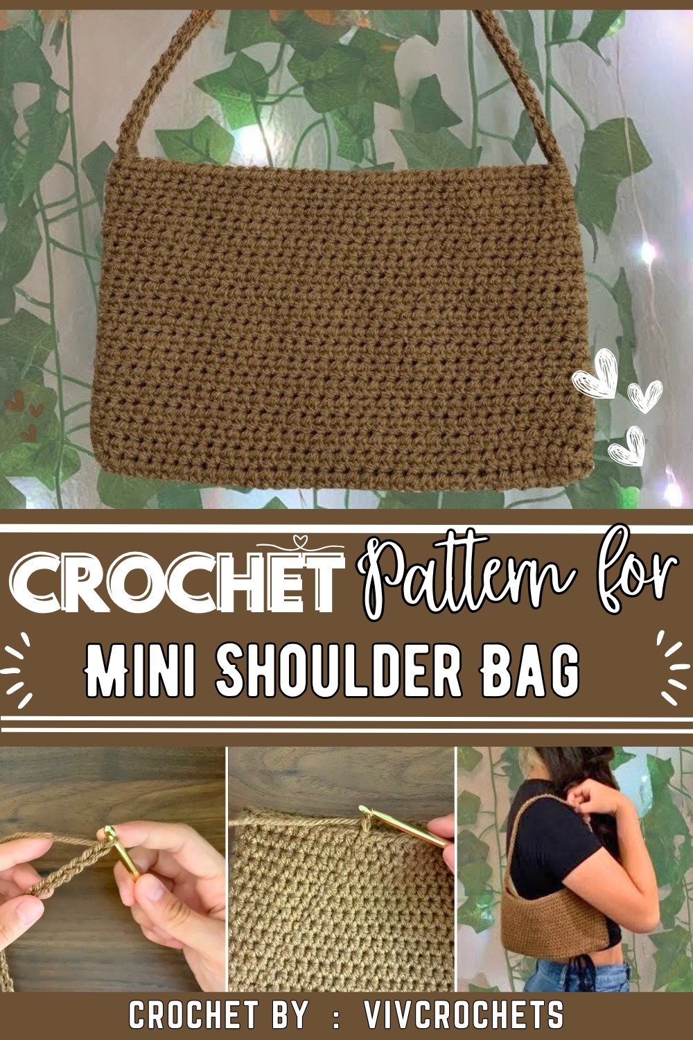 Simple Crochet Mini Shoulder Bag Tutorial